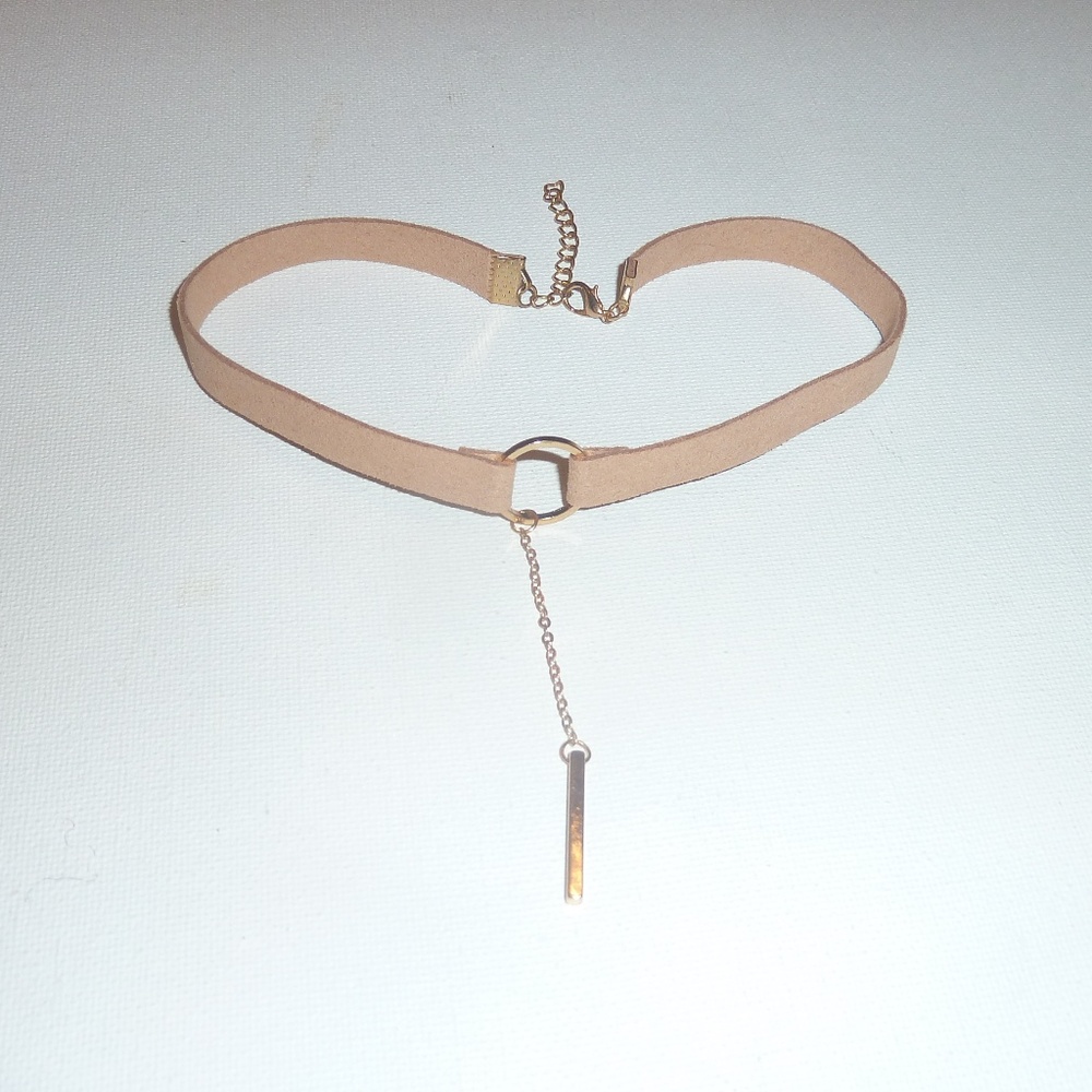 Boutique Fashion Necklace Soft Choker Tan - Picture 5 of 5